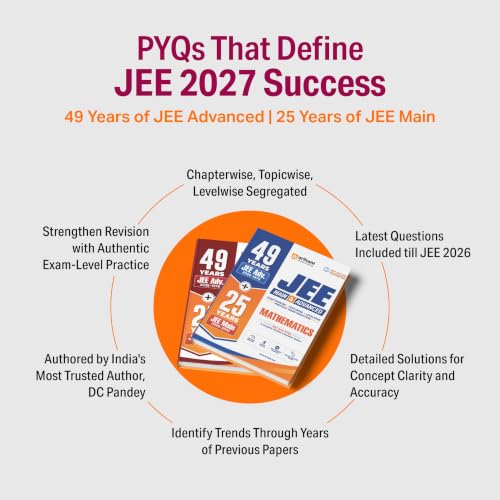 Image of Arihant 49 Years JEE Advanced (1978-2026) & 25 Years JEE Main (2002-2026) Mathematics PYQ Book | Chapterwise, Topicwise & Levelwise Previous Year Questions | 3-Level Practice, High Frequency Questions