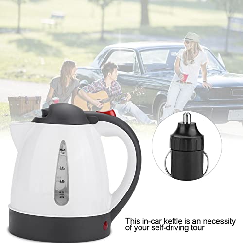 LANTRO JS Chaleira elétrica para automóvel, 1000 ml 24 V máquina de café para acampar caldeira de ág
