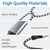 USB C and Lightning to 3.5 mm Headphone Jack Adapter - 2 in 1 iPhone Aux Adapter and USB C Headphone Adapter Audio Cable for iPhone 15 14 13 12 Pro Max Galaxy S24 S23 iPad MacBook [Apple MFi]