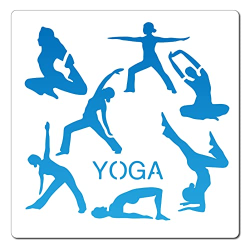 Gorgecraft 7.1" Yoga Pose Stencil for Painting and Crafting