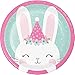 Bunny Party Supplies: Bundle Includes: Round Dessert Plates and Napkins for 16 Guests (Round Plate)