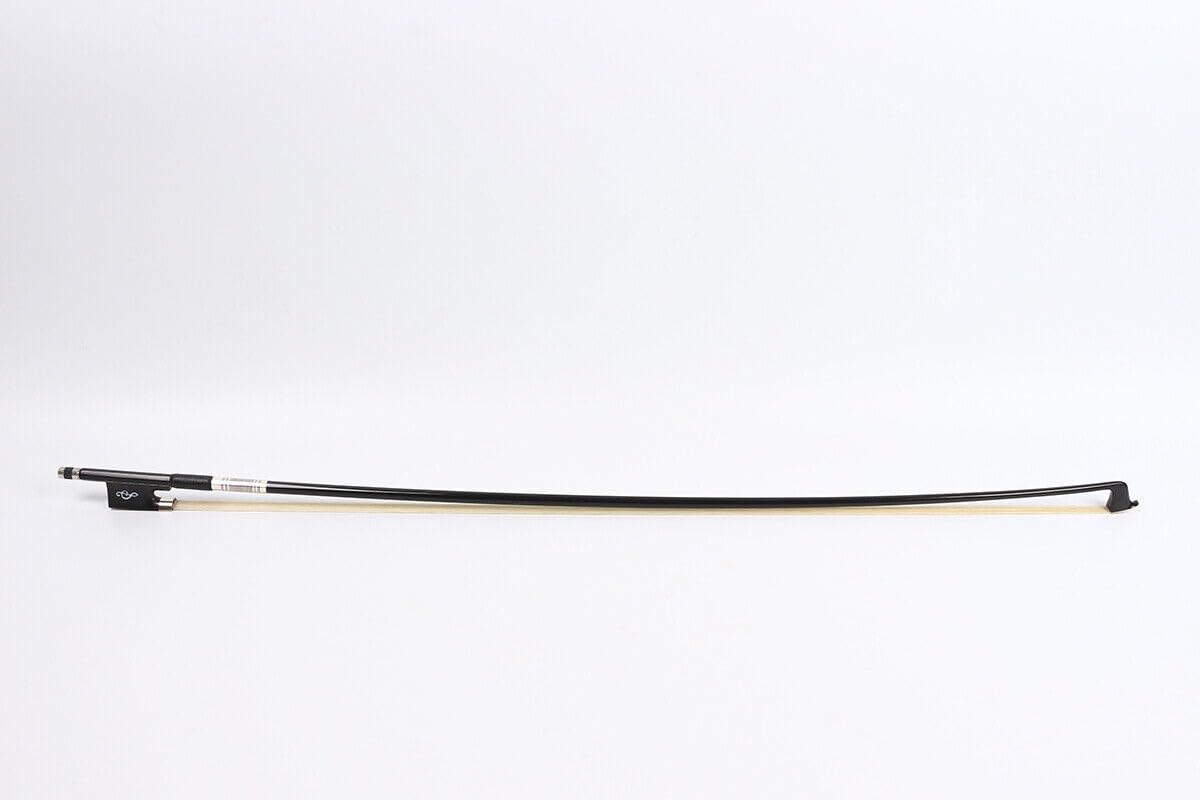 Yinfente Archet de violon 4/4 en fibre de carbone en ébène avec incrustation en crin de cheval naturel bien équilibré (4/4) (4/4)