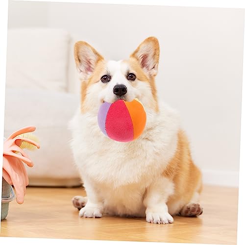 Yardwe Quietschspielzeug Für Hunde Interaktiver Kauball Aus Plüsch Gefüllter Ball Für Kleine Und Große Hunde Spielerisches Hundespielzeug Zum Quietschen Und Kauen
