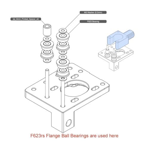 Rodamientos F623RS sin holguras para juntas XY transmisión 3