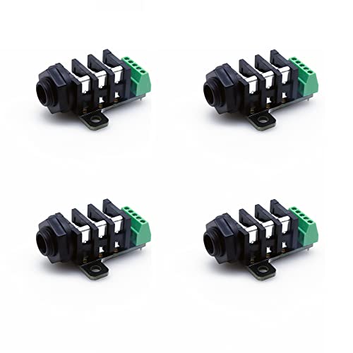 Treedix 4PCS TRS Jack Breakout Board 6.35mm Hembra miniatura 1
