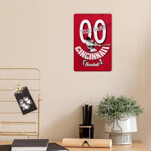 Image of ANTKING Cincinnati Metal Sign Custom Sign Decor for Men Youth Boy Gifts