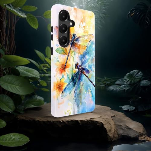 Coque Galaxy S25 FE libellule aquarelle protection antichoc double couche - 4