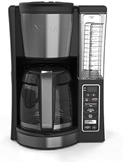 Ninja CE200C, 12-Cup Programmable Coffee Brewer, Black/Silver (Canadian Version)