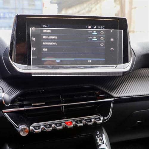 Film protection d'écran verre trempé luxe navigation GPS Peugeot 208 7''
