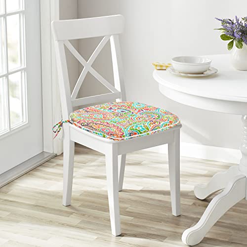 Funhome Outdoor Chair Cushions Set Of 4, Waterproof Patio Seat Cushions D16Xw17 Inch, All Weather Patio Chair Pads With Tie, Patio Cushions For Furniture Garden Home Office Decoration, Melora Paisley #TOP7