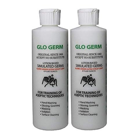 Gel 8 Ounce, Double Pack glo germ Gel (16 oz) - Gel Lotion Based Simulated Germs - Helps Promote Better Hand Washing Habits - Training for Aseptic Techniques - two pack Cover