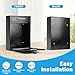 KYODOLED Steel Key Lock Mail Boxes Outdoor, Locking Wall Mount Mailbox, Security Lock Drop Box, Collection Boxes for Home, Office or Commercial,16.2H x 11.2L x 4.6W Inches, Black X Large