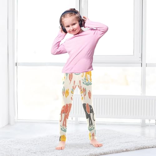 Toddler Girls Leggings Printed Yoga Pants Leggings Elephants Family Playing for Kids4