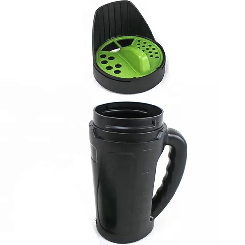EasyByMall Spandiconcime portatile con flusso regolabile per semi di erba, fertilizzanti, prodotti chimici per colata di ghiaccio e piscina, strumento leggero per la trasmissione del giardino