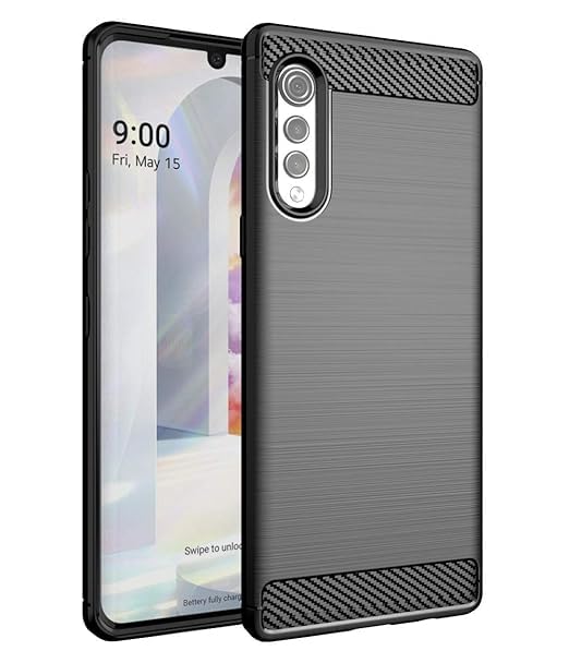 Image of Hybrid Carbon Fiber Back Case for LG Velvet (Black)