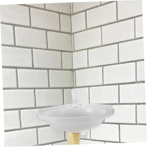 Lavabo de esquina blanco Operitacx para banos pequenos y aseos de cortesia modernos 8