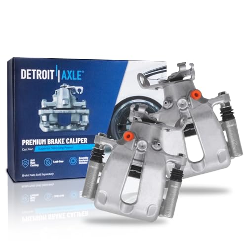 Image of Detroit Axle - 2 Rear Brake Calipers for 2014-2015 Chevrolet Malibu 2016 Malibu Limited, Brake Calipers with Bracket Replacement