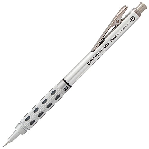 Pentel GraphGear 1000 Mechanical Drafting Pencil (0.5mm), Eraser Refills, 1-Pk (PG1015EBP)
