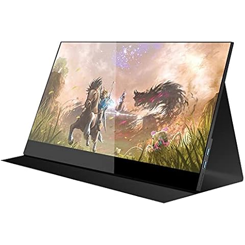 TOMYEUS Portable Monitor USB-C 4K Portable Monitor 17.3'' HDR FHD IPS Laptop Monitor W/Smart Cover & Dual Speakers External Monitor For Laptop PC Phone PS4 Xbox Switch Monitor Cover