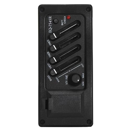 image for TUOREN Acoustic Guitar Preamp Pickup Tuner 4 Band EQ-7545R Equalizer P