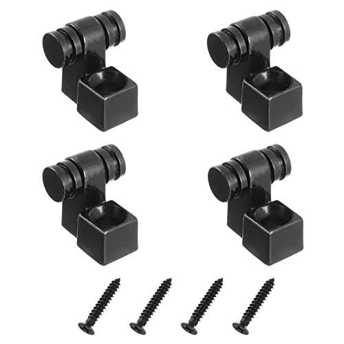 HUAREW 4PCS Guitar Roller String Trees Retainer String Guides for Electric Guitar Bass with Screw(Black)