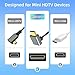 RIIEYOCA 8K Mini HDTV to HDTV Adapter Cable,90 Degree Up Angle Mini hdtvMale to hdtvMale 8K@60Hz 4K@120Hz 48Gbps hdtv2.1 Cord,Compatible with Laptop,TV,Camcorder etc.(50cm)