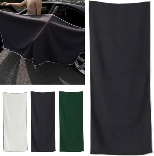 Magnet Towel, Outdoor Magnetic Bath Towel 30 x 75 in – Oversized Quick-Dry, Absorbent Sand-Resistant Beach Towel with Magnetic Closure for Camping, Yoga, Travel – Portable Changing Towel (Black)