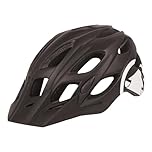 Endura Unisex Adult Hummvee Cycling Helmet | Lightweight | Adjustable with Visor Helmet, Matt Black, L-XL