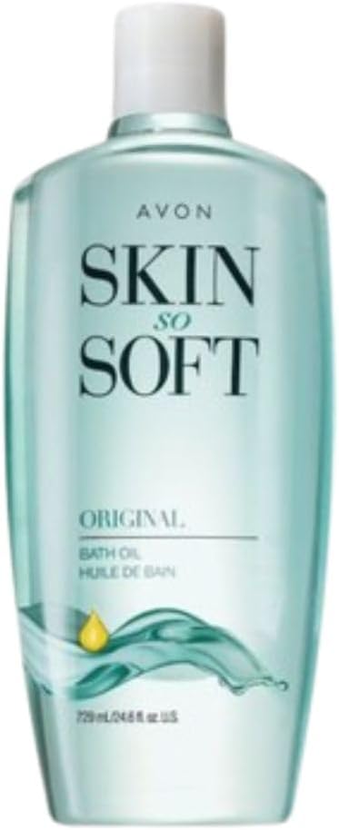 Avon Skin So Soft Original Bath Oil with Jojoba Oil - Bonus Size 24.6 fl oz - Deeply Hydrates & Smoothes Dry Skin