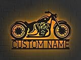 Neon Signs for Wall Decor Customizable Motorcycle Wall Art - Personalized Metal Bike Decor in Various Sizes and LED Colors Home Decor Led Sign Garage Wall Decor Man Cave Gift