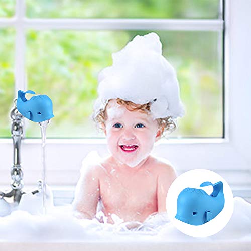 DYSONGO Bath Faucet Cover Whale Bathtub Spout Cover Soft for Kids Blue.
