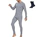 Produktbild MERINNOVATION 100% Merino Unterwäsche Herren Set Leicht, Mittelgewicht, Thermounterwäsche Merinowolle, Langarm Shirt und Hose