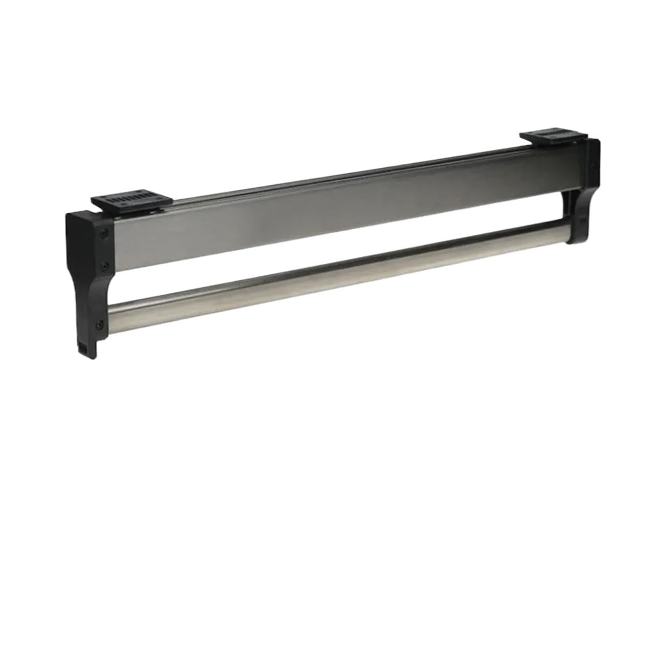 Pull Out Clothes Rail Pull-Out Closet Valet Rod Wardrobe Clothing Rail Top Mount Hanger Rack Bar Ball Bearing Slide Clothes Holder(Black 30cm)