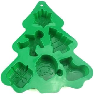 AIMALL Christmas Tree Cake Mold Silicone Fondant Decor Candy Chocolate Baking Tools BS，Easy-Release & Reusable，Durable Gre...