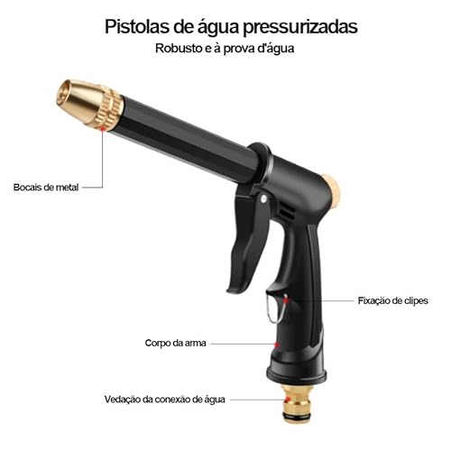 pistola de lavar carro Borrifador Espuma Lava Jato Carro Moto Esguicho Agua Irrigação de jardins Lav