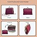 Cute Small Coin Purse & Credit Card Holder for Women Fashion Crossbody Chain Wallet Leather Coin Pouch Change Purse for Cash Key (Magenta)