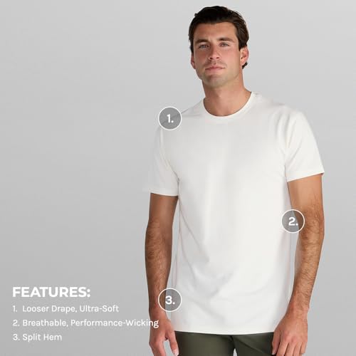 BYLT Split Hem Short Sleeve Men's T-Shirt - Polyester, Cotton, and Spandex Blend – Moisture Wicking, Breathable, Classic Fit3