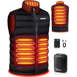 Men’s Heated Vest with Battery Pack Included 7.4V, 2023 Upgrade Heating Wire, Electric Warm Vest for Winter Hiking