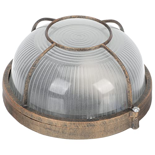 SEWOART Mamparo Exterior Vintage Accesorio De Iluminación Para Jardín De Pared LED Ovalado Sin Bombilla Para Pasillos