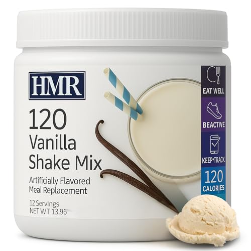 HMR 120 Vanilla Shake Meal Replacement Powder | Vanilla Shake Mix to Support Healthy Weight Loss | 12g of Protein | Nutritional Drink | Low Calorie Food | 12 Servings