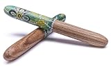 Clapsticks Green - Traditionelle Holzklaven mit frischem Design (25 cm)