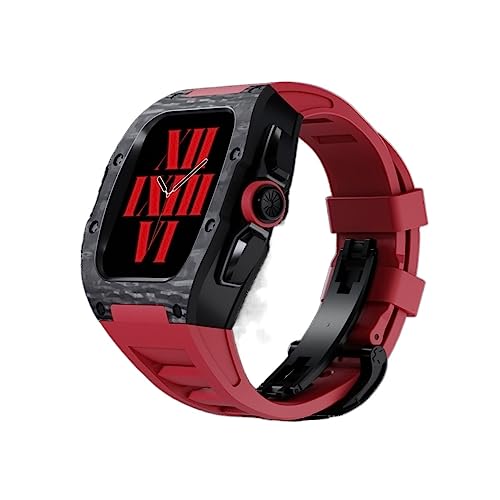 Boîtier de montre en fibre de carbone avec bracelet fluoré