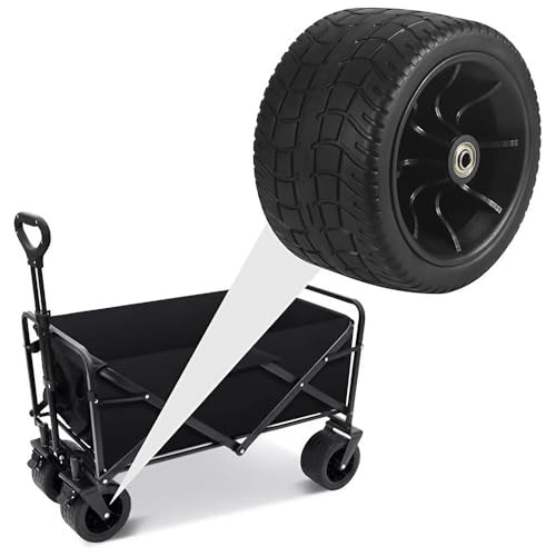 PVC-Rad 165mm mit Zwillingskugellagern – Ersatzrad für Campingwagen, Strandkarren & Gartentransporter – Schlagfester Kunststoff, Einfache Montage