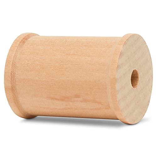 Wooden Spools 2 X 1-1/2-Inch, Pack Of 12 Large Wood Spools, Unfinished Birch, Splinter-Free, For Crafts By Woodpeckers #TOP4