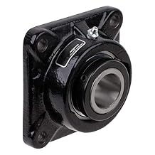 Rexnord "Link-Belt FU331 Ball Bearing Flange Unit, 4 Bolt Holes, Heavy-Duty, Relubricatable, Non-Expansion, Cast Iron, Spring Locking Collar, Inch, 1-15/16"" Bore Diameter"