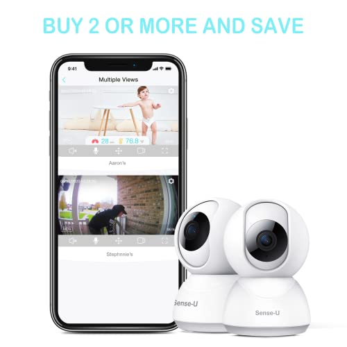 Sense-U Monitor De Vídeo Para Bebês Com Câmera Panorâmica-Inclinação-Zoom Remota, Conversa Bidirecio