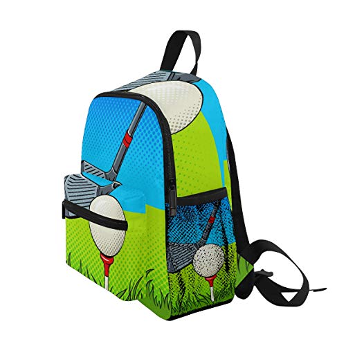 AUUXVA Kids Backpack Sport Club Golf Ball School Bag Kindergarten Toddler Preschool Backpack for Boy Girls Children3