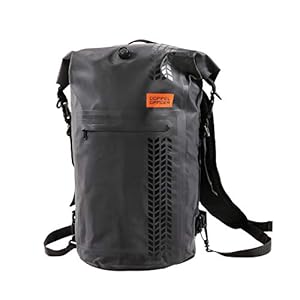 DOPPELGANGER(ドッペルギャンガー) ターポリンデイパック【キャンプツーリングに必要な防水・確実な固定・シートバッグ兼用デイパック】 容量20L バイク用 ターポリンバッグシリーズ 脱着式ショルダーベルト ロールトップ エアバルブ仕様 固定用Dカン DBT420 W30×L(D)28×H48cm