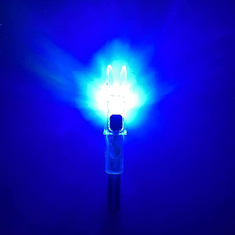 Barnett Hyperflite Illuminated Crossbow Arrows, 3-Pack of Polycarbonate Half-Moon Nocks with Multi-Colored Strobe Lights, 20