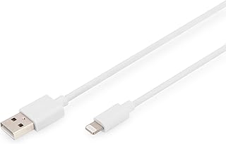 DIGITUS USB-A to Lightning MFI C89, 2M Data and Charging Cable, White, 5V, 2.4A